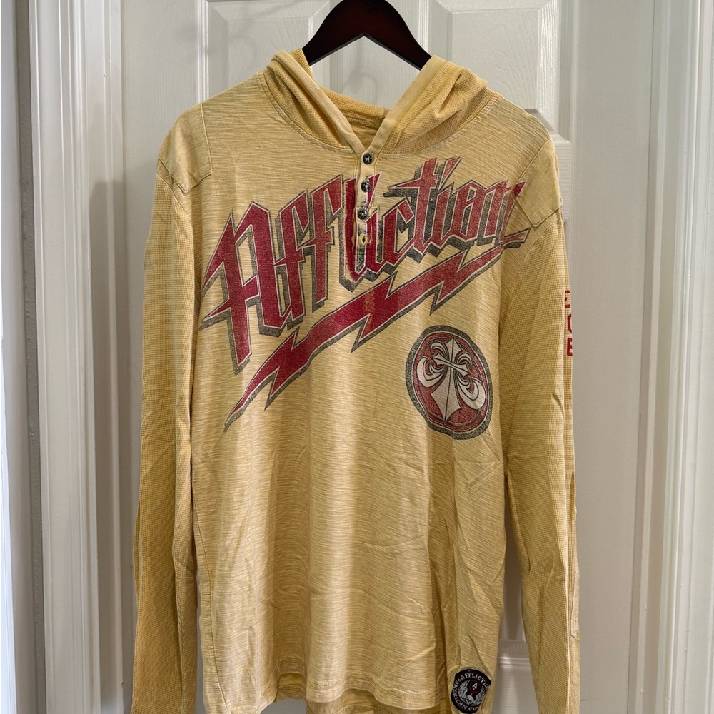 Affliction Thermal Hoodie Graphic Sweatshirt - 2XL